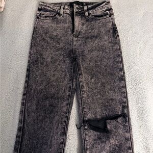 Kendall & Kylie Gray Distressed High Rise Jeans